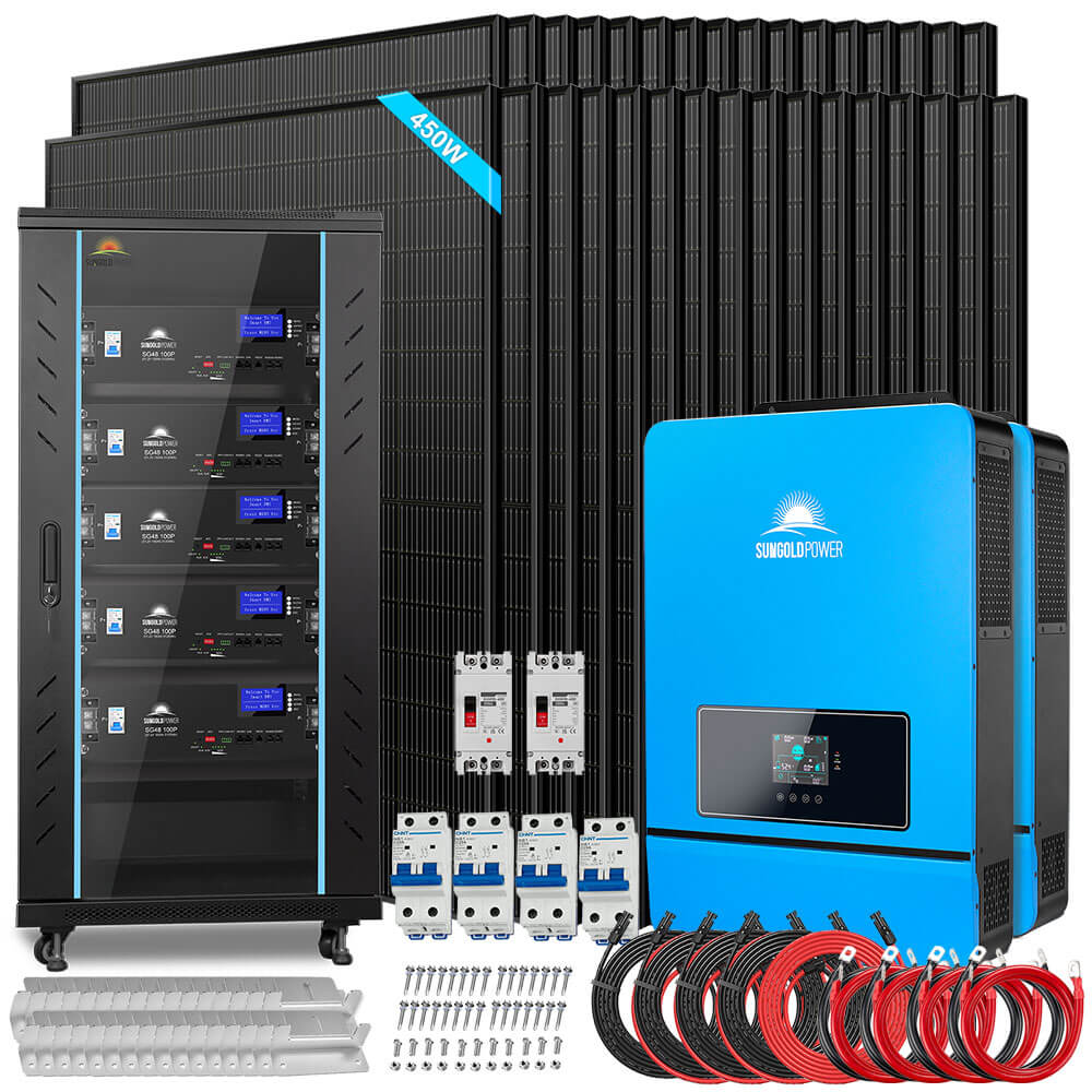 OFF GRID SOLAR KIT 16KW 48VDC 120V/240V LIFEPO4 25.6KWH LITHIUM BATTER