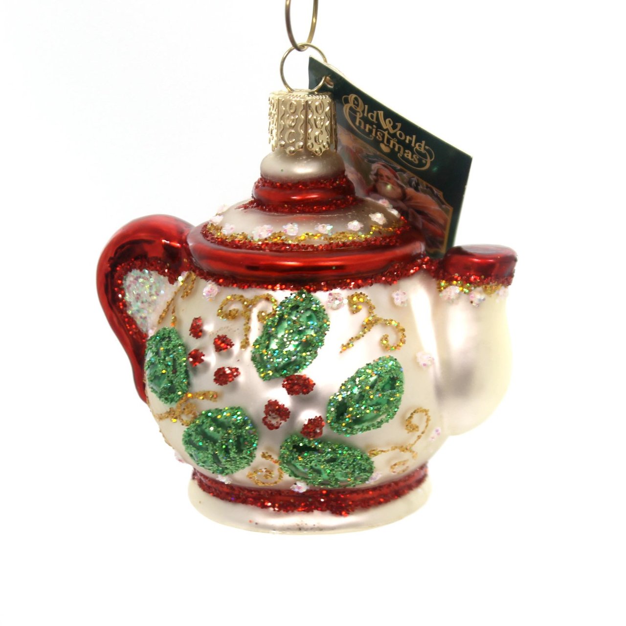Old World Christmas Holly Teapot