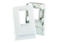 Ortronics Series II Fib-or-Cop Multimedia Workstation Outlet - Outlet - fog white - 1-gang