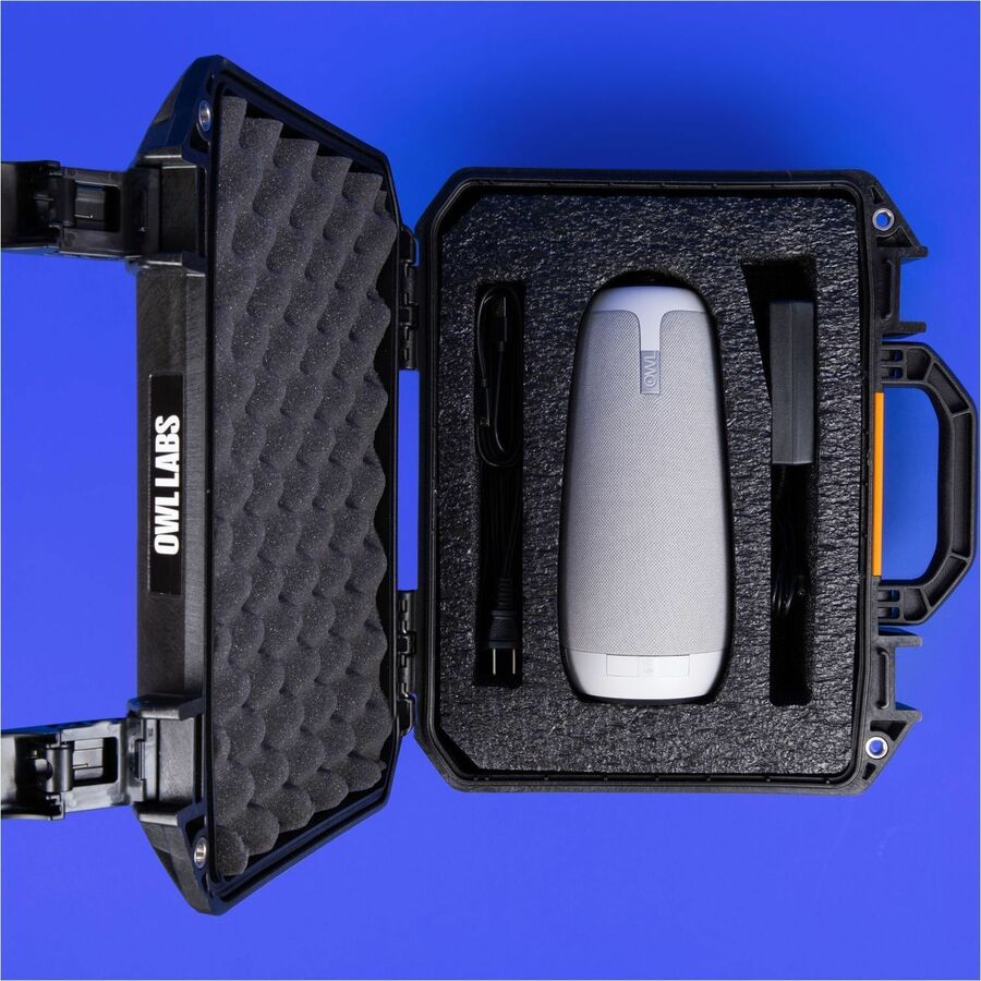 Owl Labs Carrying Case Rugged Video Conferencing Camera, Accessories, USB Drive, Power