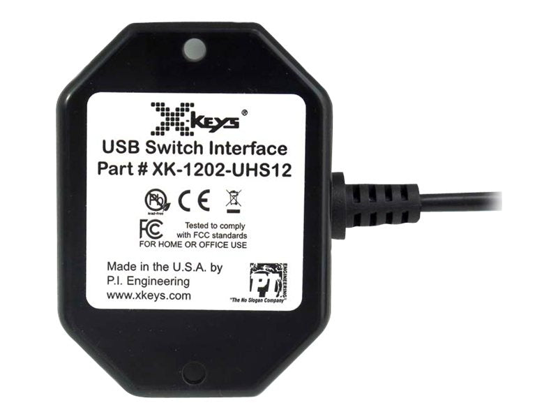 P.I. Engineering X-keys XK-12 USB Switch Interface - Assistive switch interface - USB XK-1202-UHS12-R