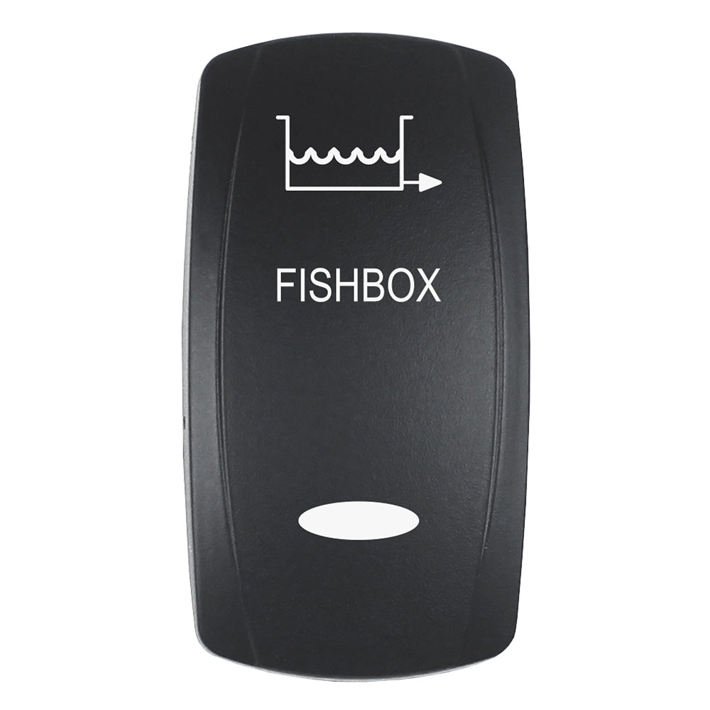 Pacer Actuator - 'FISHBOX' f/V Series Contura Switches - Black - Laser Etched (Top/Bottom