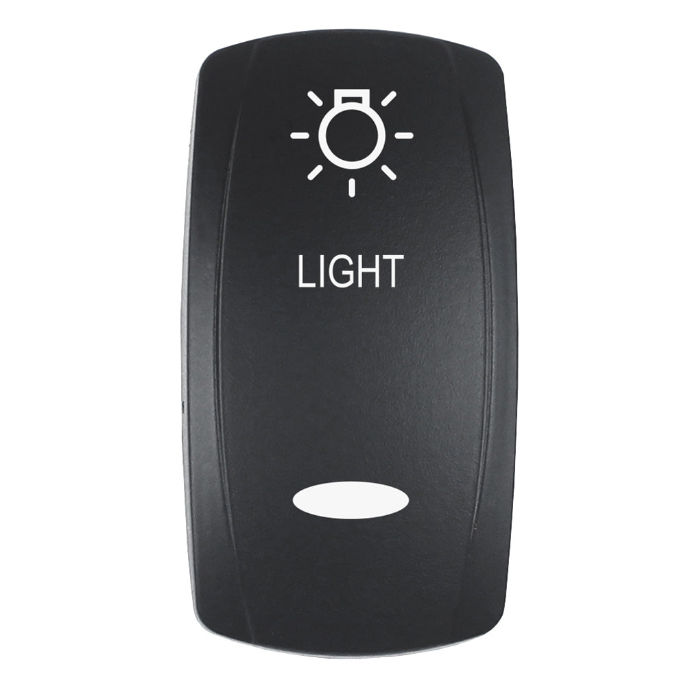 Pacer Actuator - 'LIGHT' f/V Series Contura Switches - Black - Laser Etched (Top/Bottom
