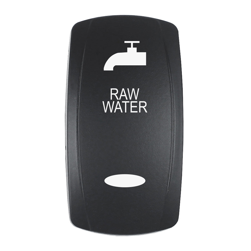 Pacer Actuator - 'RAW WATER' f/V Series Contura Switches - Black - Laser Etched
