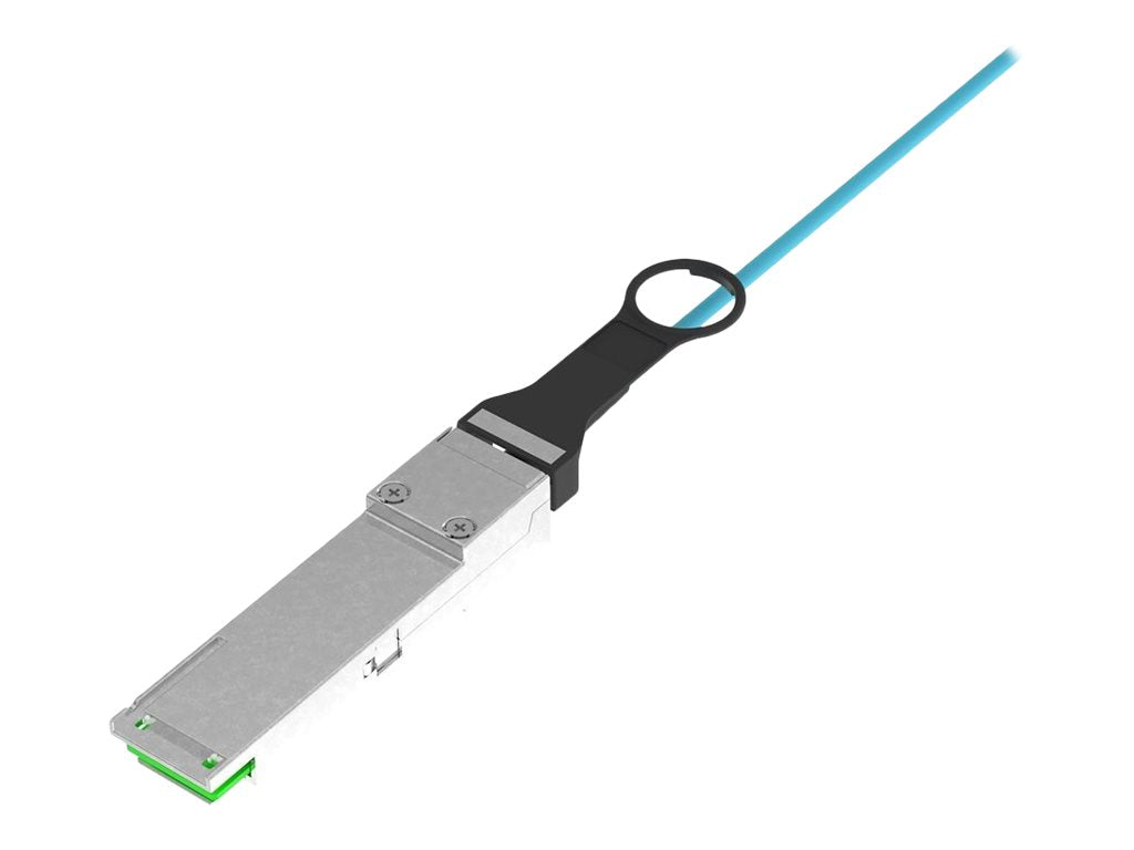 Panduit 100Gig - Network cable - QSFP28 to QSFP28 - 1 m - 0.1 in - fiber optic - OM4 - Active Optical Cable (AOC) - aqua AZ83NQ2Q2AQM001