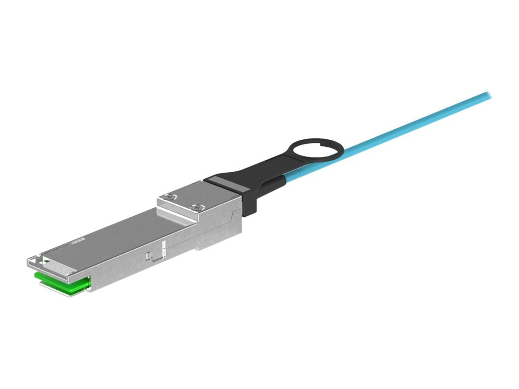 Panduit 100Gig - Network cable - QSFP28 to QSFP28 - 1 m - 0.1 in - fiber optic - OM4 - Active Optical Cable (AOC) - aqua AZ83NQ2Q2AQM001