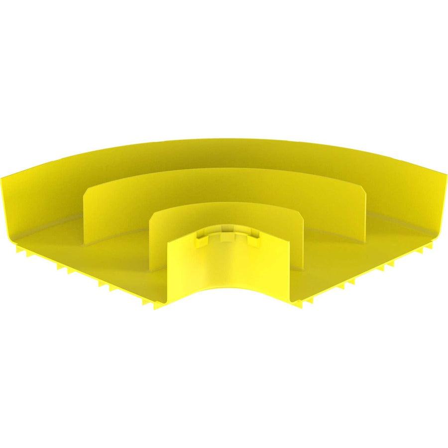 Panduit FiberRunner® Horizontal Right-Angle, 90°, 12x4, Yellow
