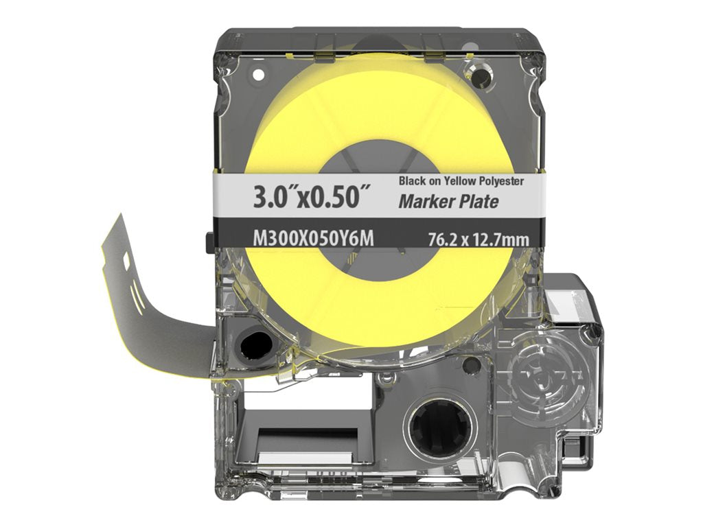 Panduit PXE - Polyester - non-adhesive - yellow - 3 in x 0.5 in 1 cassette(s) marker plates - for Panduit MP300