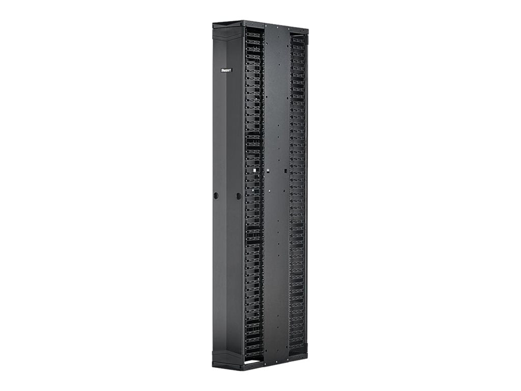 Panduit PatchRunner 2 Enhanced - Rack cable management panel (vertical) - black, RAL 9005 - 52U PE2VSD1296
