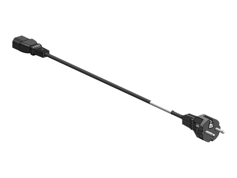 Panduit - Power cable - power IEC 60320 C13 to power CEE 7/7 - AC 250 V - 10 A - 6.6 ft - black - Europe - for P/N: POEXKIT1, C13CORD-F