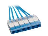 Panduit QuickNet - Network cable - RJ-45 (F) cassette to RJ-45 (F) cassette - 25 ft - UTP - CAT 6 - plenum - blue QCPBCCB0001F025