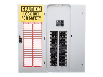 Panduit - Sign - circuit breaker directory - 13 in x 5.5 in - self-adhesive - paper - black, white, red (pack of 5)