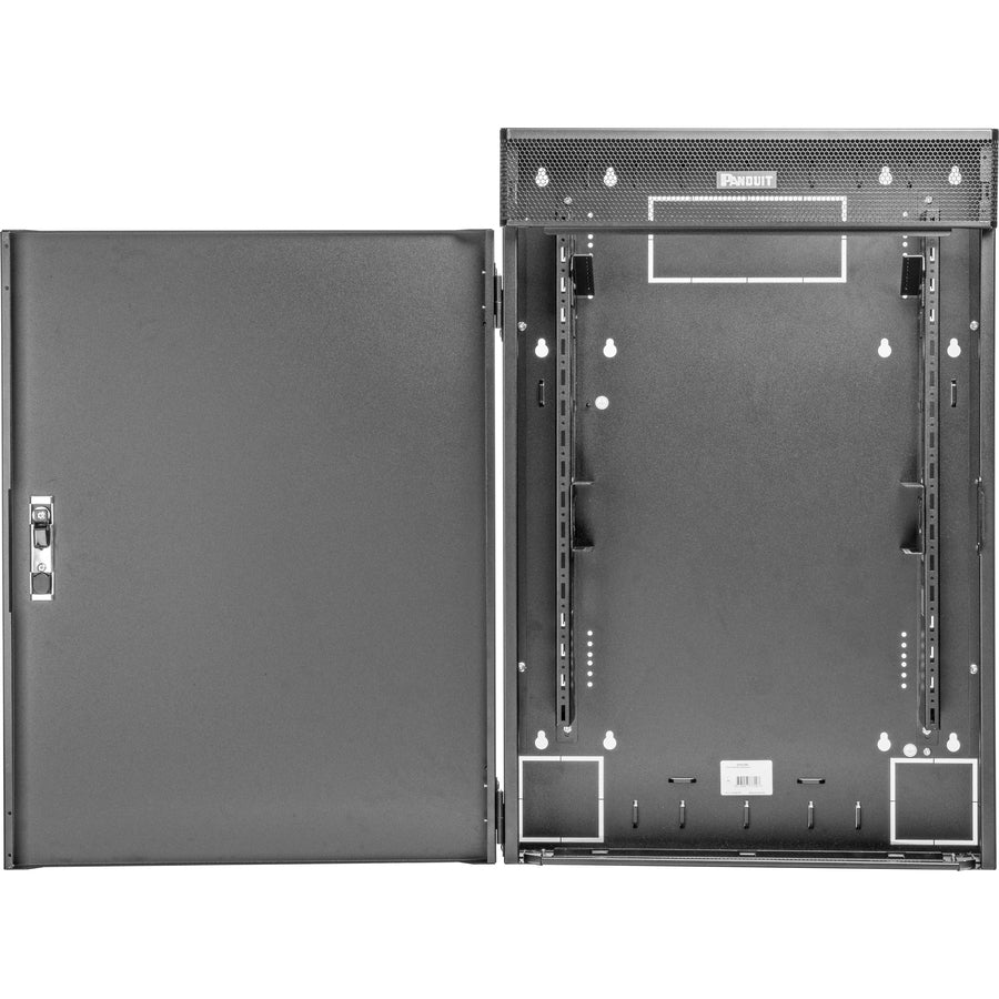 Panduit TrueEdge Vertical Wall Mount Enclosure, 3RU, Black