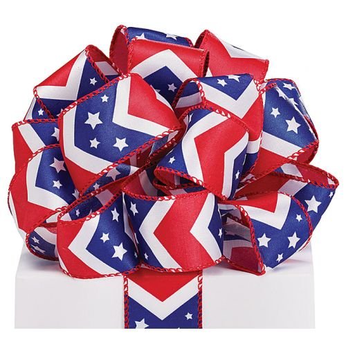 Patriotic Chevron Ribbon 20 Yards