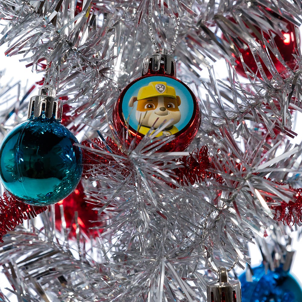 Paw Patrol Mini Tinsel Christmas Tree and Ornament Set
