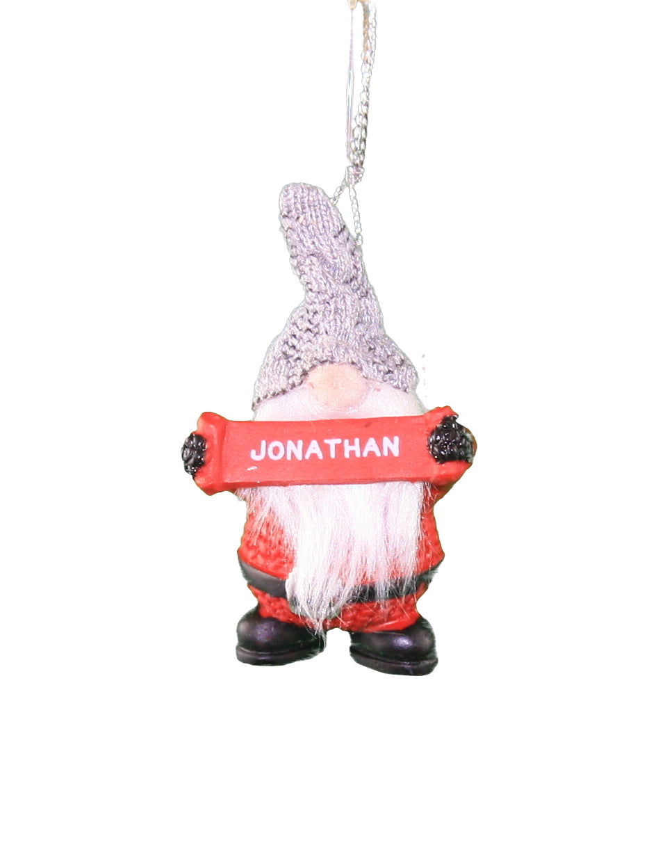 Personalized Gnome Ornament (Letters J-P) - Luke