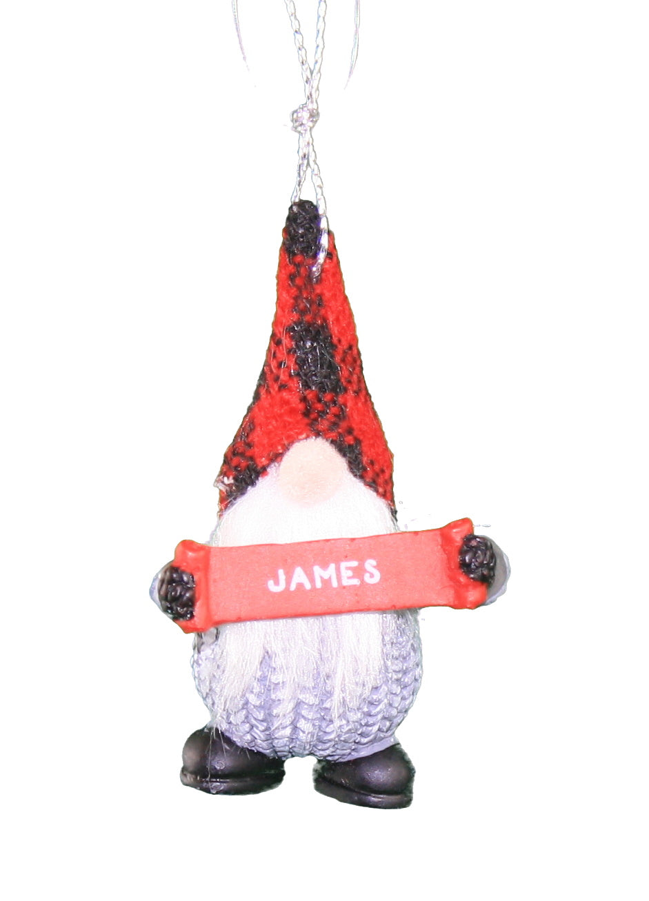 Personalized Gnome Ornament (Letters J-P) - Luke