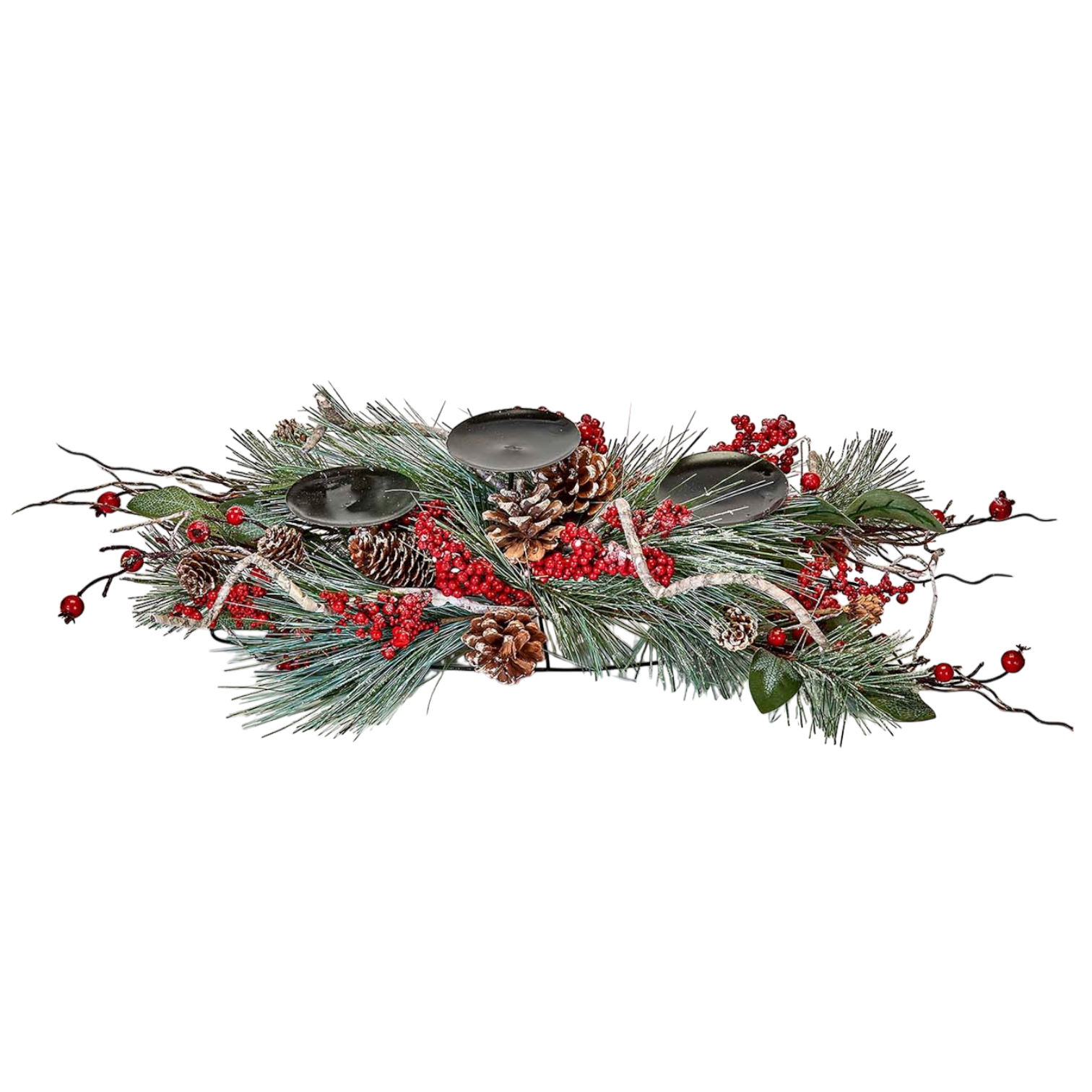 Pine And Berry Candle Holder