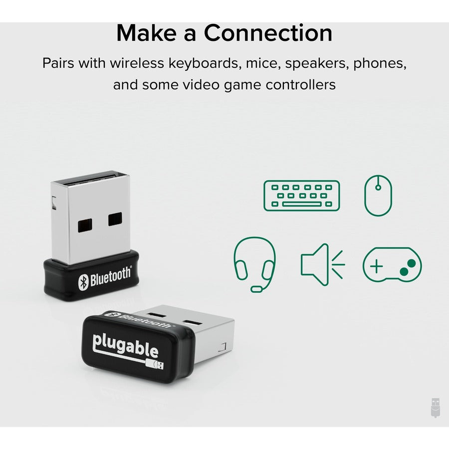 Plugable USB Bluetooth Adapter for PC, Bluetooth 5.0 Dongle, Compatible with Windows USB-BT5