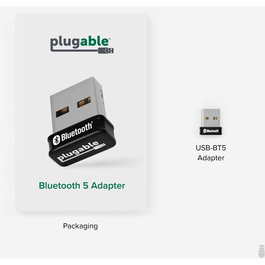 Plugable USB Bluetooth Adapter for PC, Bluetooth 5.0 Dongle, Compatible with Windows USB-BT5
