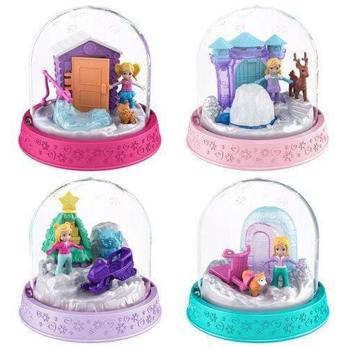 Polly Pocket Globe Scene Ornament with Micro Doll – Fun Winter Play for Kids 4+