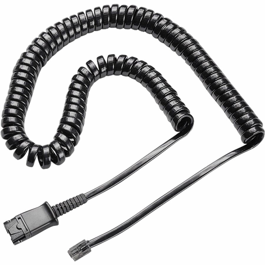 Poly M22 Replacement Coil Cord for Headset - 10 ft Quick Disconnect/RJ-11 Phone Cable for