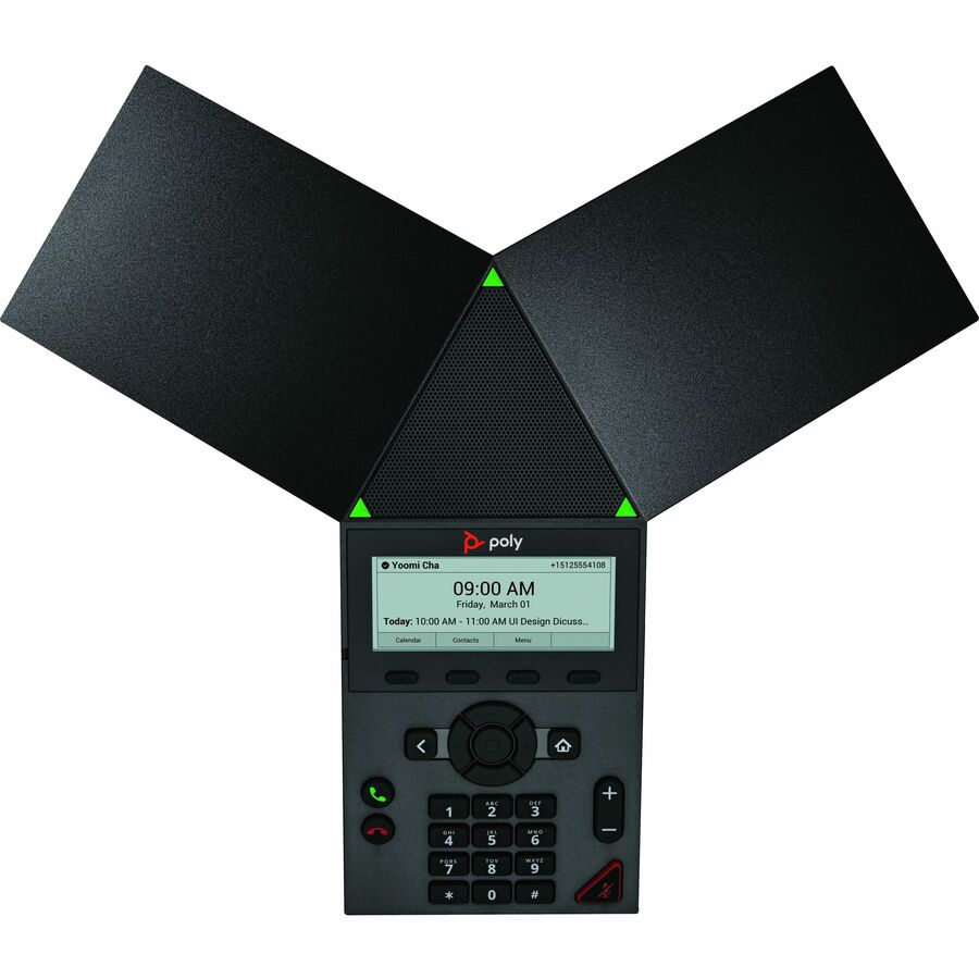 Poly Trio 8300 IP Conference Station - Corded/Cordless - Wi-Fi, Bluetooth - Black - TAA