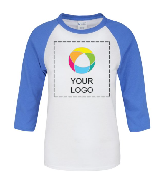 Port & Company® Youth ¾ Sleeve Raglan T-Shirt – Sporty Style, Everyday Comfort