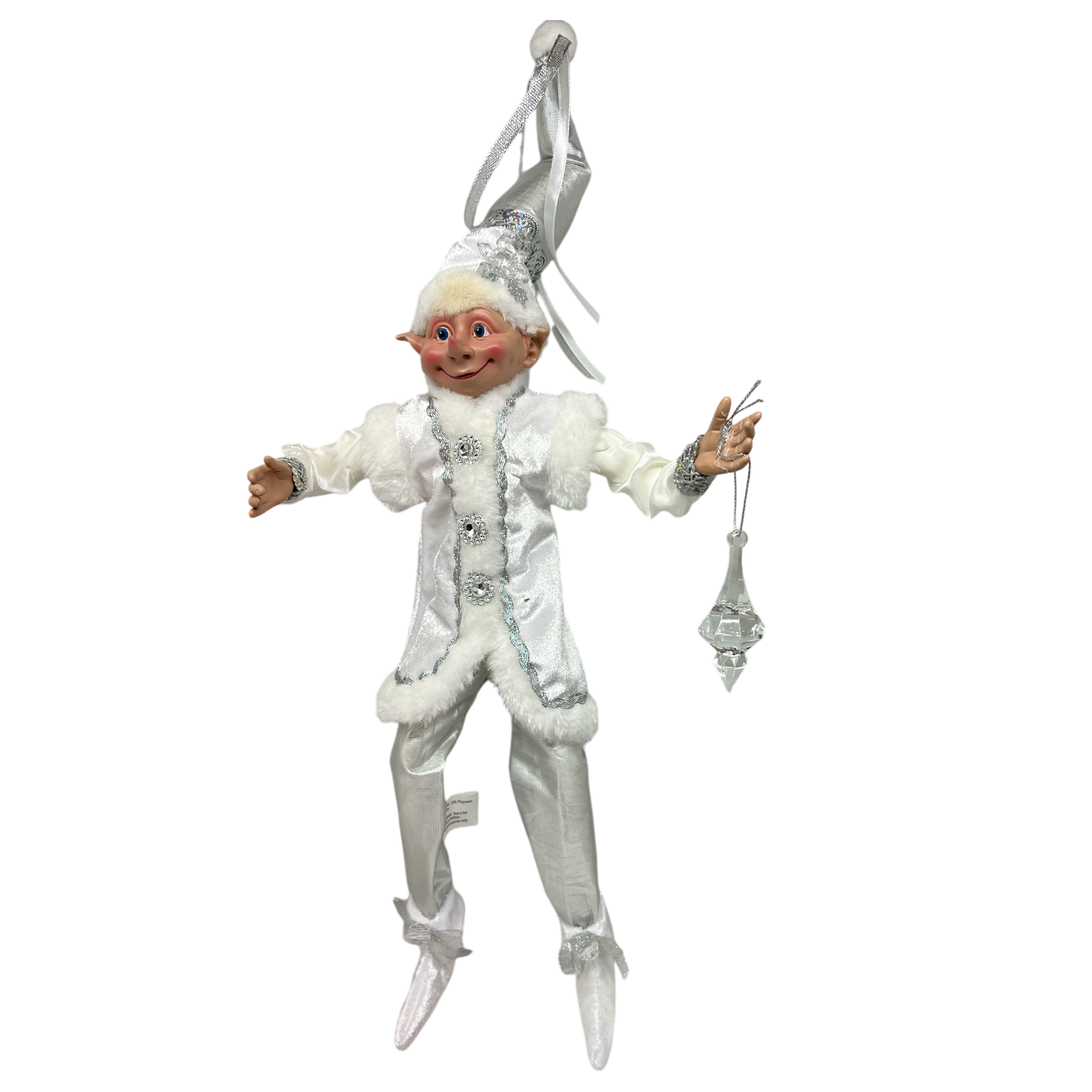 Posable Whimsical Winter Elf With Crystal