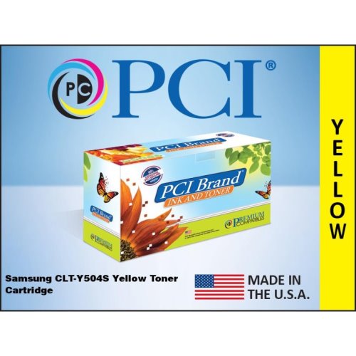 Premium Compatibles CLTY504S-PCI Laser Toner Cartridge - Alternative for Samsung CLT-Y504S, Y504S, CLTY504S, 504S, CLT-Y504S - Yellow - 1 / Pack