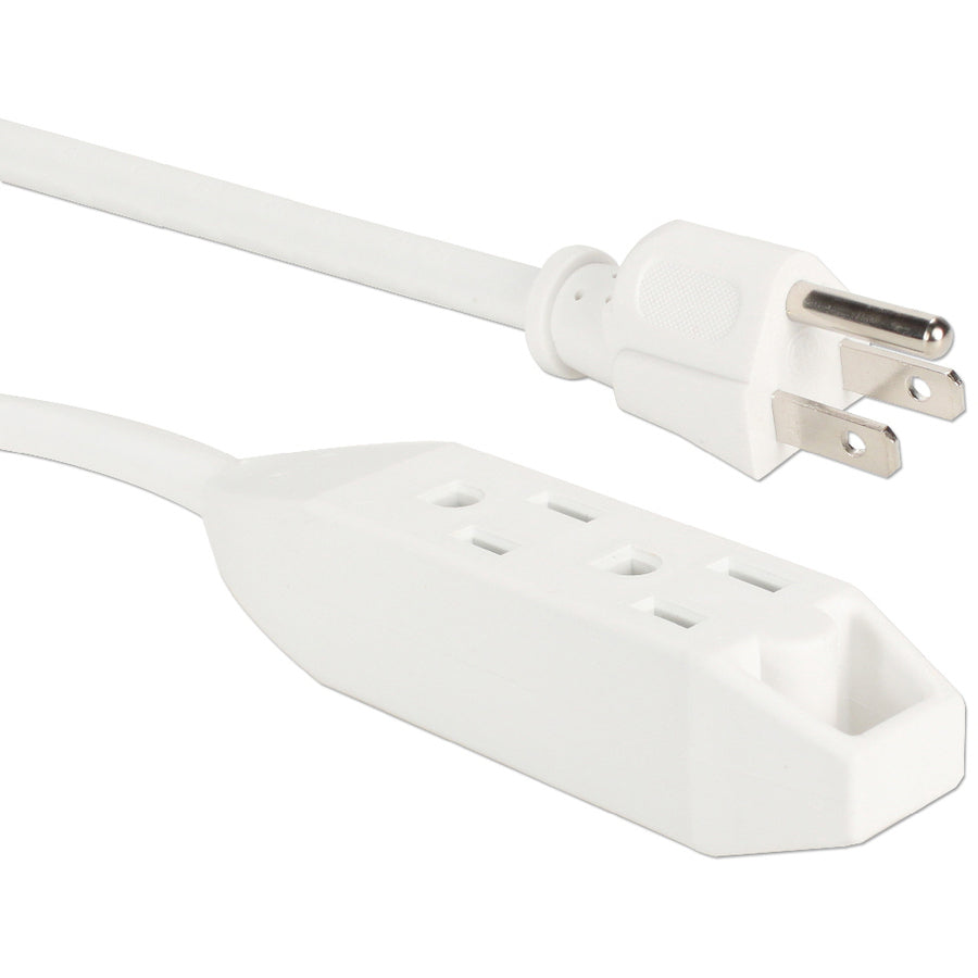 Qvs 3-Outlet 3-Prong 25Ft Power Extension Cord Pc3Px-25Wh