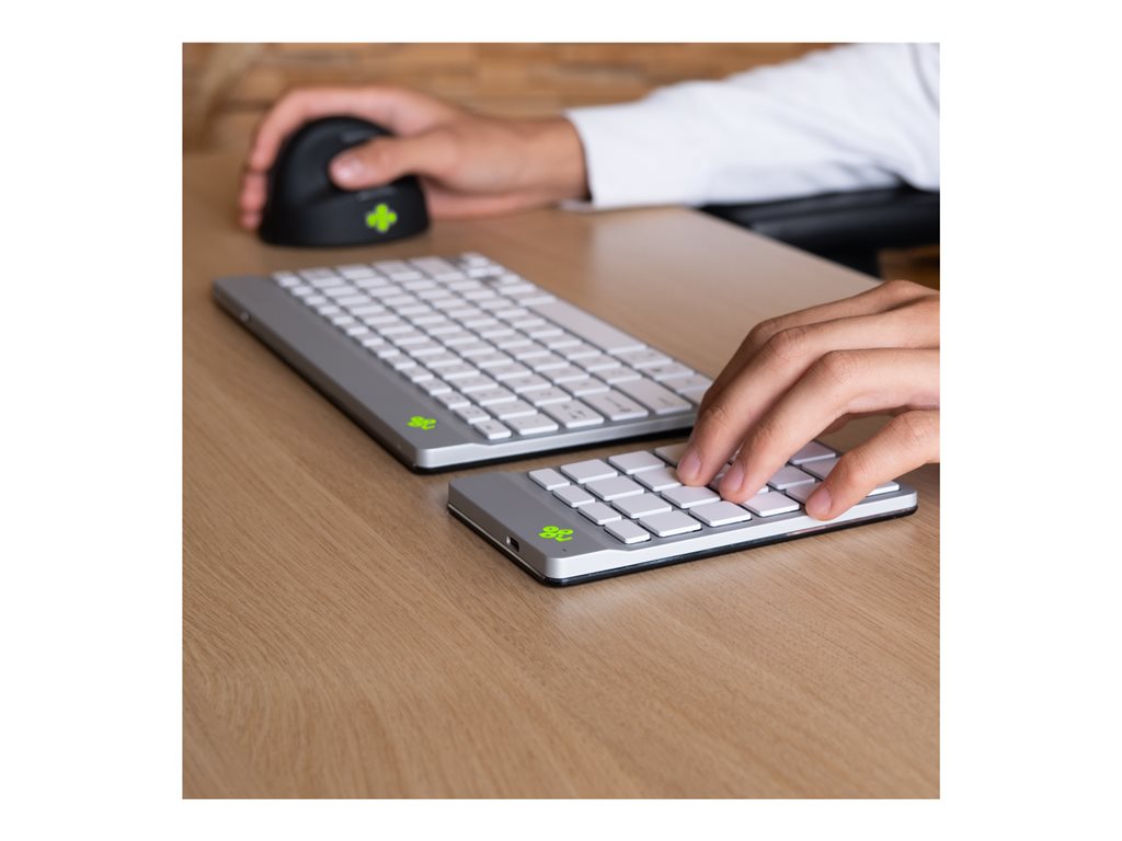 R-Go Numeric keyboard Compact break - Keypad - wireless - Bluetooth 5.0 - white RGOCONMWLWH