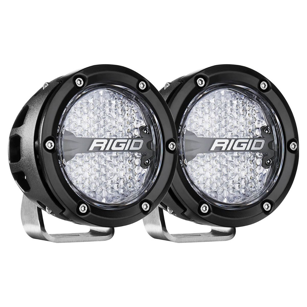 RIGID Industries 360-Series RGBW 4" Offroad Lamp Diffused Beam w/RGBW Backlight Pods - Set