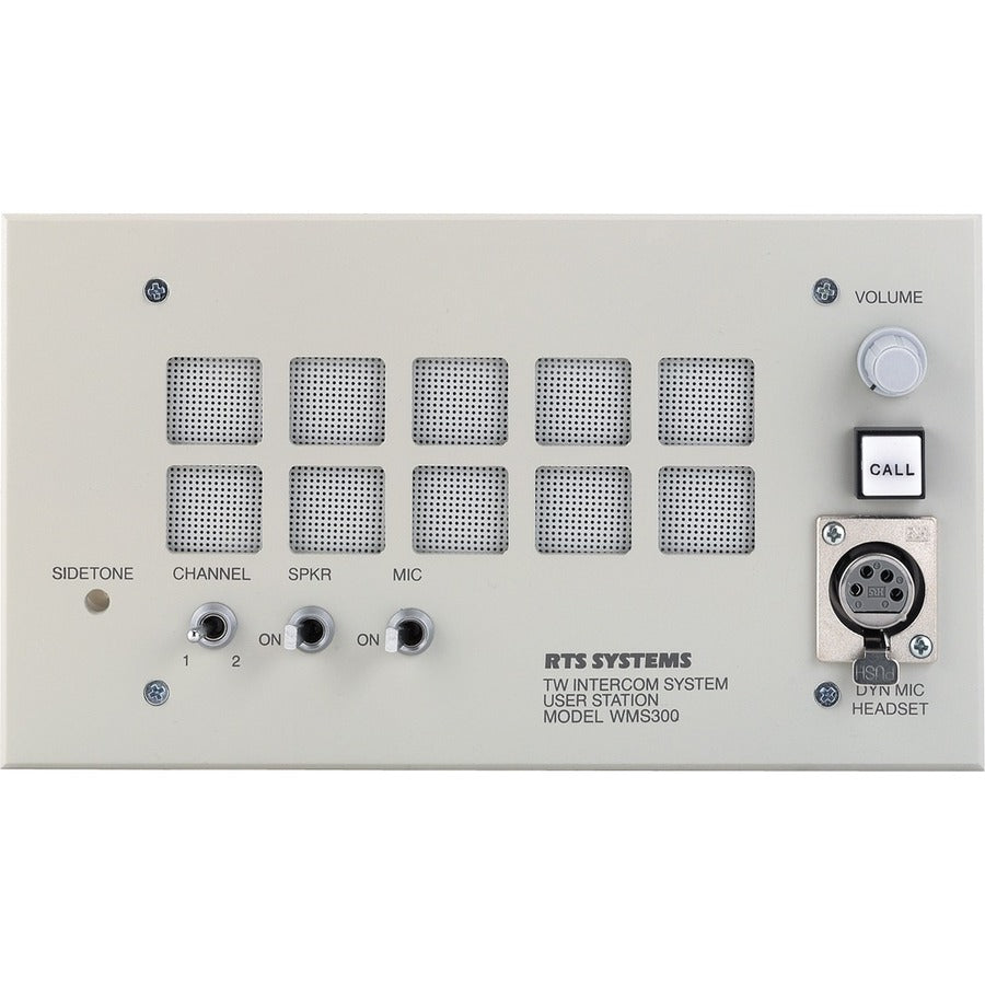 RTS Dual-Channel Wall Mount User Station with Speaker WMS300LA4F