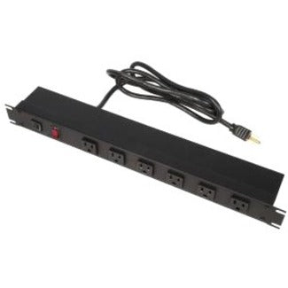 Rack Solutions 15A Power Strip, Right Angle Front Outlet, 6Ft Cord