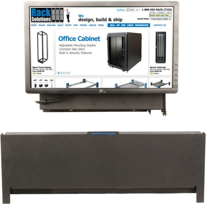 Rack Solutions Wall Mount For Keyboard - Black Powder Coat - Taa Compliant