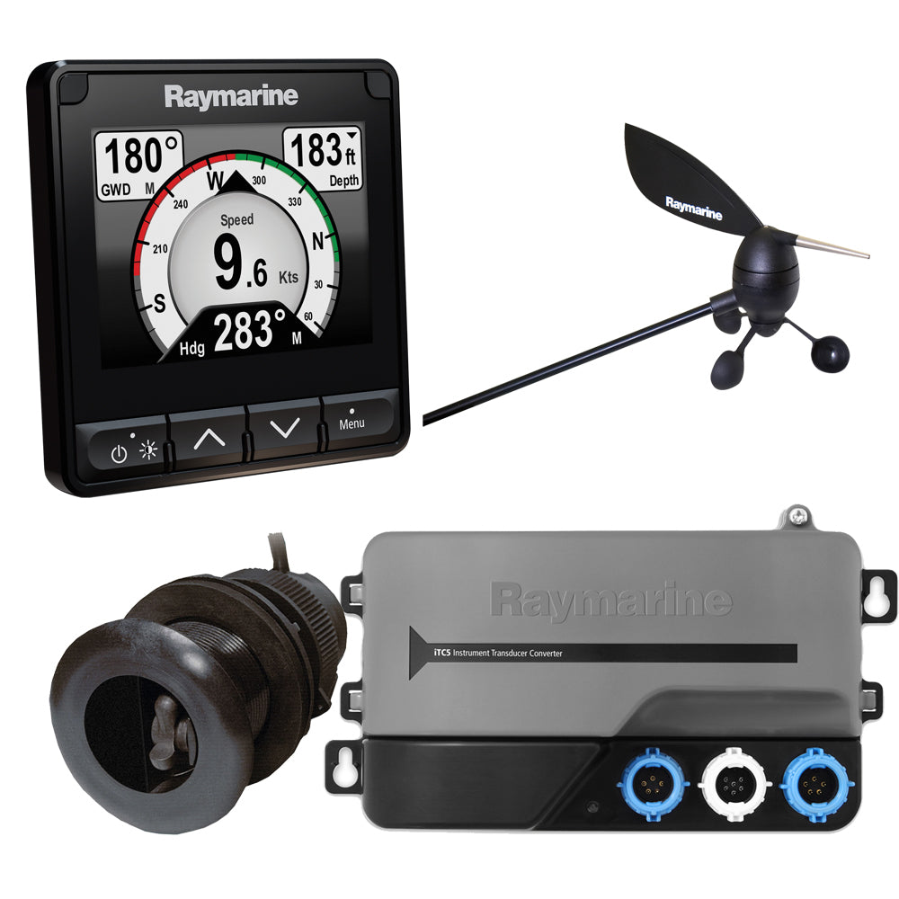 Raymarine i70s System Pack w/Color Instrument & Wind, DST Transducers, iTC-5, and STng