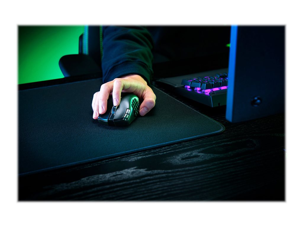 Razer Naga V2 HyperSpeed - Mouse - MMO gaming mouse - ergonomic - right-handed - optical - 19 buttons - wireless -