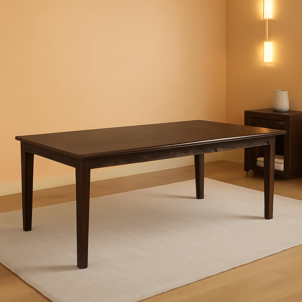 Rectangular Dining Extension Table Seats 8 Dark Brown