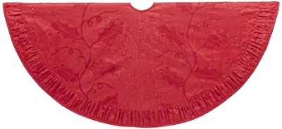 Red Sequin And Holly Treeskirt