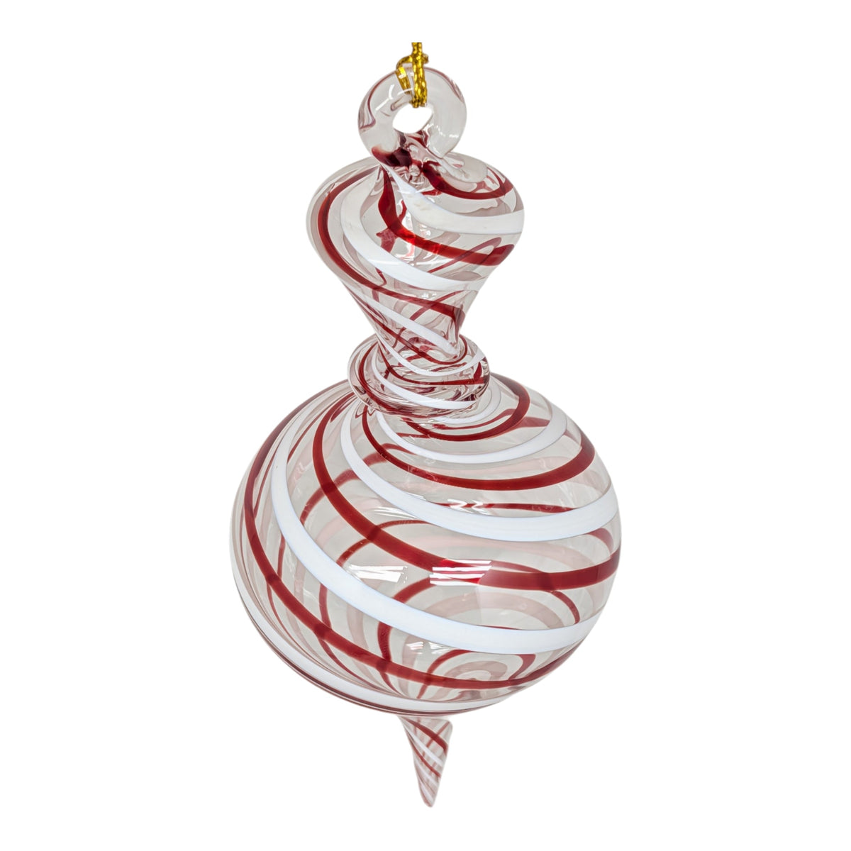 Red and White Crown Ornament