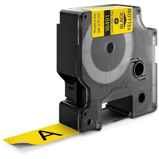 Rhino 3/4In X 11.5Ft, Yellow Flexible Nylon Labels