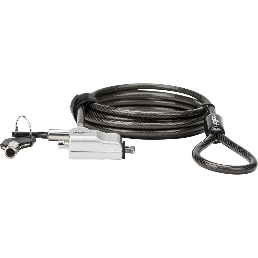 Rocbolt C21 Security Cable With Key Lock And (2) Keys - For Ultra-Thin Laptop, Ultrabook Devices - Compatible Cleat&Trade; Locking Technology - Galvanized Steel, Nickel, Zinc Alloy - 6 Ft - Compatible With K67890Ww & K64444Ww - Taa Compliant - For Ultra-T