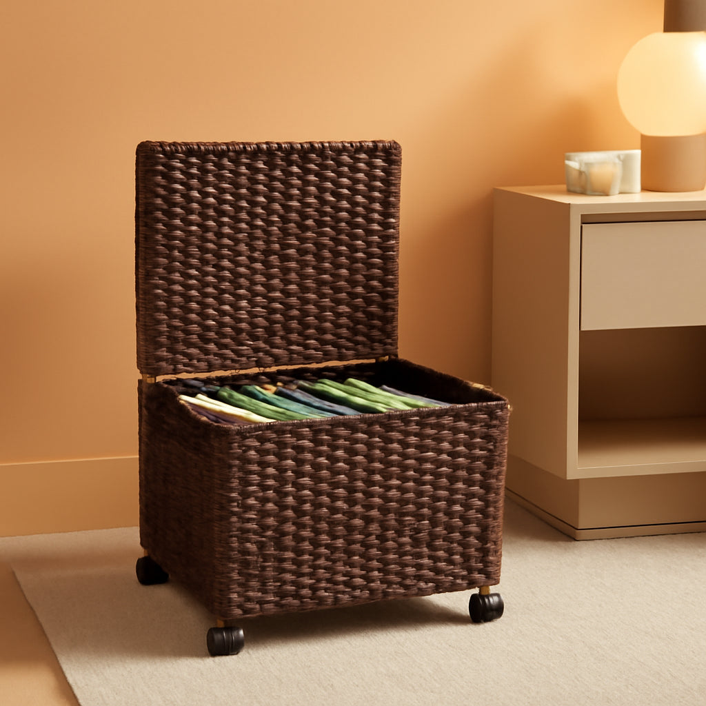 Rolling File Cabinet Dark Brown Hanging File Baskets