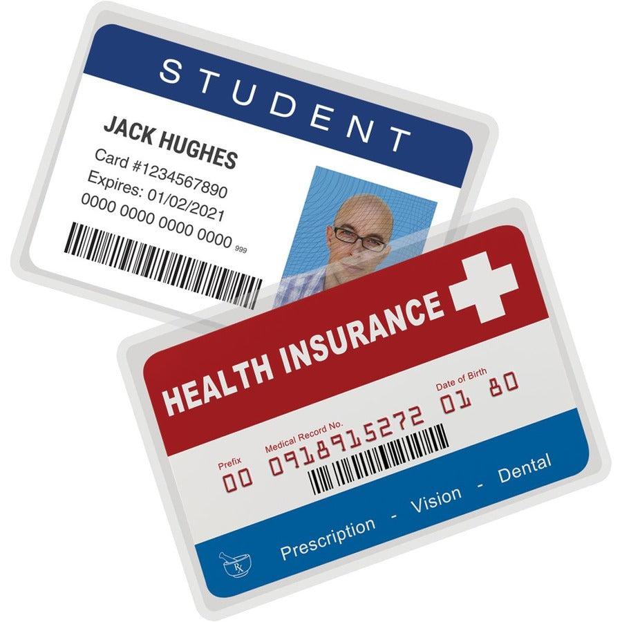 Royal Sovereign laminating pouch film - Credit Card Size 2-1/8 x 3-3" - 3 mil - 100 pack" RF05CRDT0100