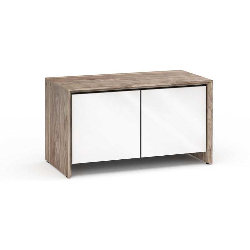 Salamander Barcelona 221 Storage Cabinet Natural Walnut Gloss White