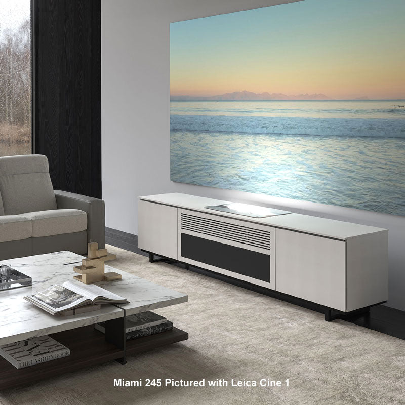 Salamander Chicago 245 Cabinet for Integrated Leica UST Projector – Sleek Black Top Design