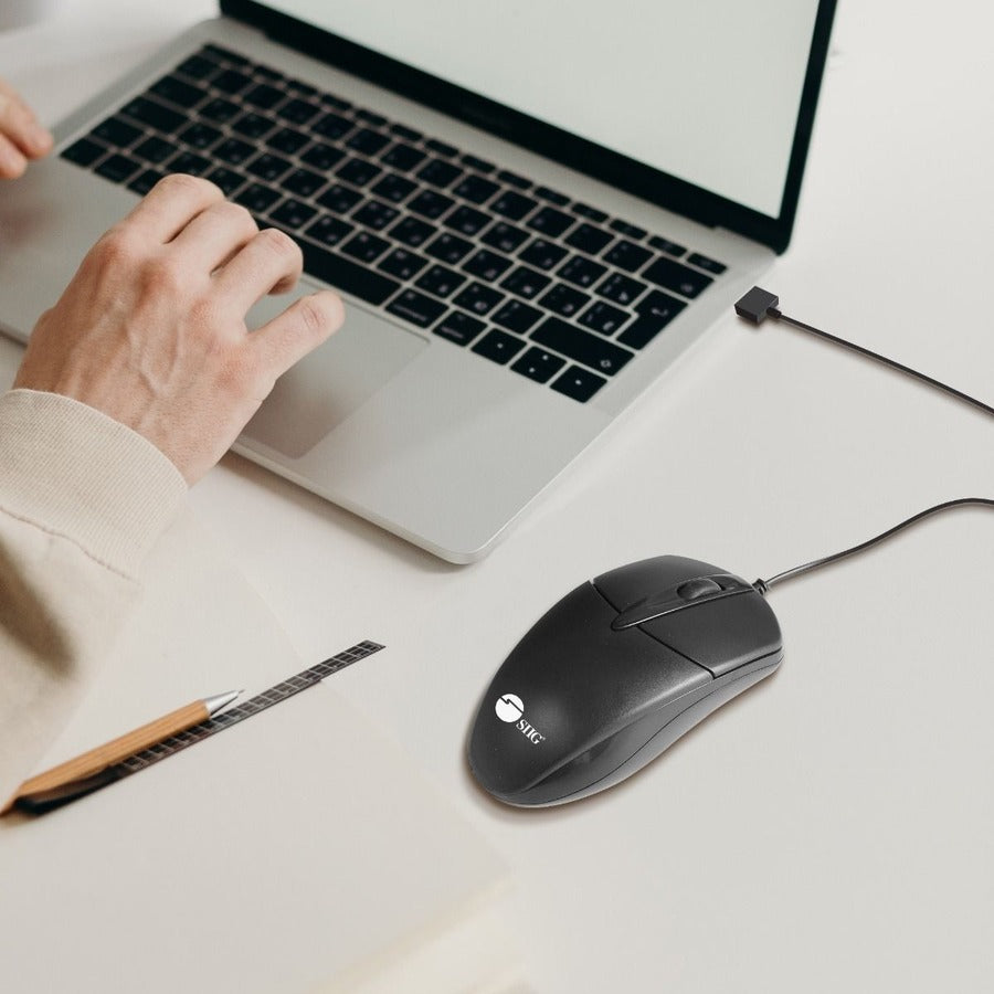 SIIG 3 Buttons USB Optical Mouse - Smooth, precise and affordable USB 3-button optical