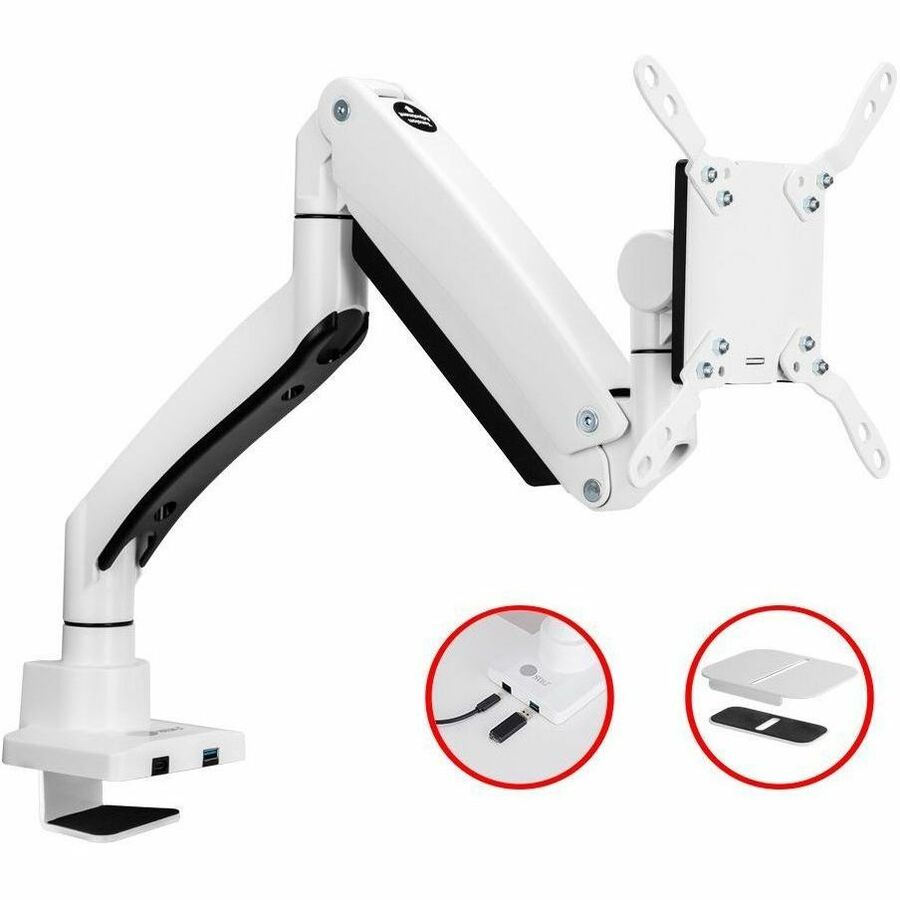 SIIG Ultra Heavy Duty Single Monitor Arm Desk Mount - 17" to 57" - Weight Between 4.4 - CE-MT3Z11-S1