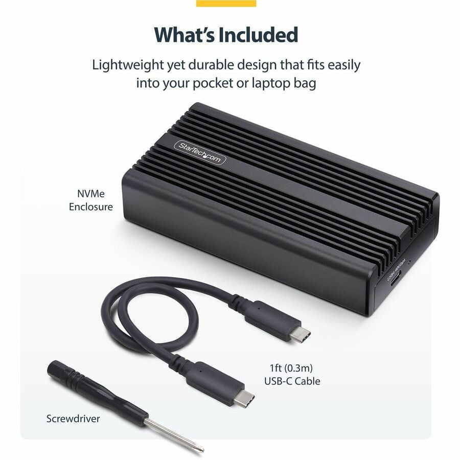 STARTECH.COM Ultra-Fast USB4 NVMe Enclosure 40Gbps for Professionals